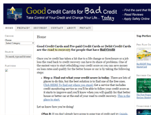 Tablet Screenshot of goodcreditcardsforbadcredit.com